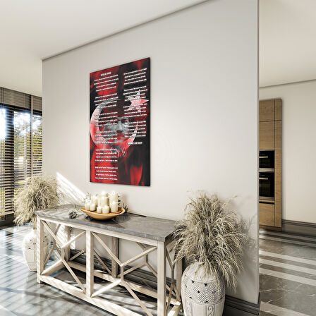 Atatürk Sözleri 7 Cam Tablo - Dikey Motif 02-013