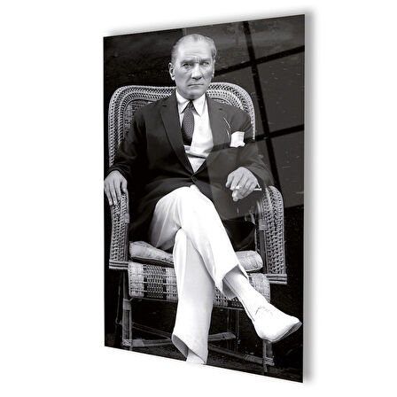 Atatürk Baskılı Cam Tablo 4mm Dayanıklı Temperli Cam..