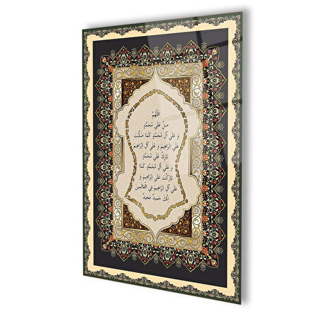 Nali Şerif Cam Tablo 4mm Dayanıklı Temperli Cam, İslamic Prayer Glass Wall Decor