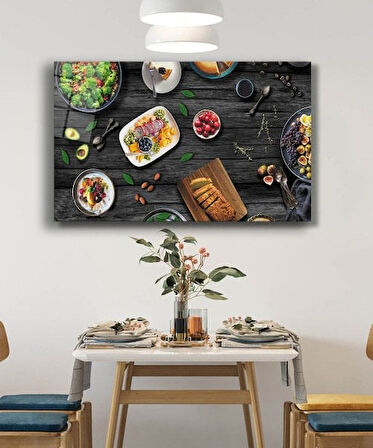 Meyve Sebze Masa Mutfak Cam Tablo 4mm Dayanıklı Temperli Cam Fruit Vegetable Table Kitchen Glass Wall Art