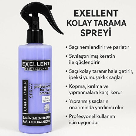 EXELLENT KOLAY TARAMA SPREYİ MAVİ VE MOR