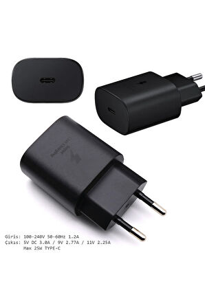 Samsung Galaxy M32 - Galaxy M33 5G Uyumlu Şarj Aleti 25W HIZLI