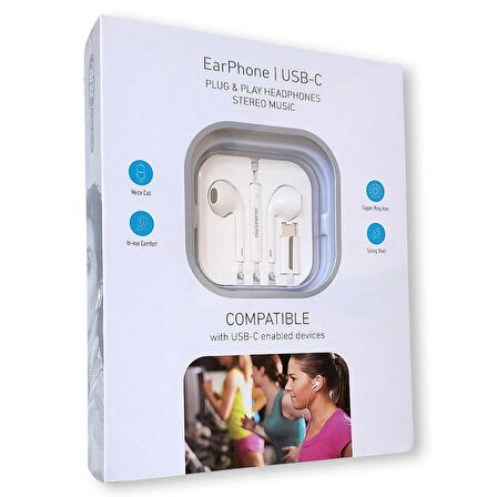 Samsung S23 - S23 FE - S23 Ultra - S23 Plus Kulaklık Kablolu Type-C Mikrofonlu