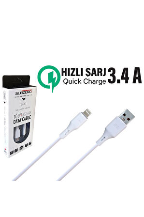 iPhone Uyumlu HIZLI Şarj Kablosu 20W 3.4A USB Apple iPhone Hızlı Şarj Kablosu