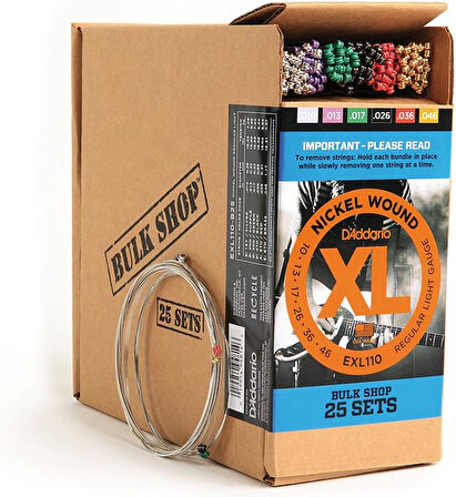 DADDARIO EXL110-B25 (25 SET) ELEKTRO GİTAR TEL SETİ, XL, 10-46, NICKEL