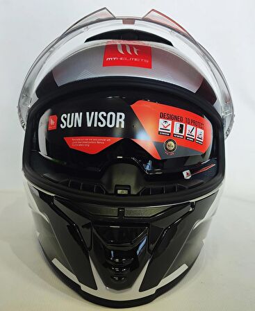 Mt Thunder 4SV Exeo C2 Pearl İç Güneş Vizörlü Kask Gri - Siyah M
