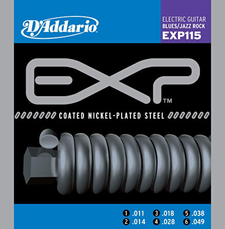 DADDARIO EXP115 ELEKTRO GİTAR TEL SETİ, 11-49, COATED NICKEL