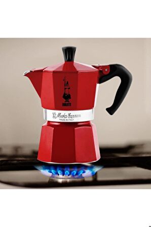 Moka Express 3 Cup Red - Kırmızı