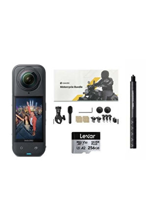 X5 Aksiyon Kamerası - Motosiklet Kiti 256 GB