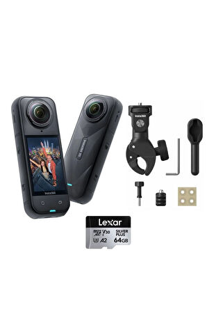 X5 Aksiyon Kamerası - Motosiklet Kiti 64 GB (HEAVY)