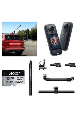 X5 Aksiyon Kamerası - Racing Araç Kit 256 GB