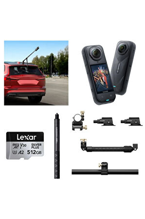 X5 Aksiyon Kamerası - Racing Araç Kit 512 GB