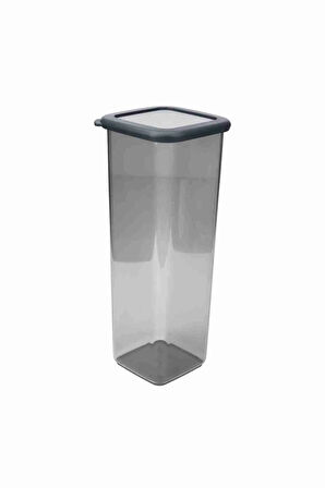 2000 ml Şeffaf Kare Saklama Kabı Silikon Kapak Hava Geçirmez Kuru Baklagil Kahve Bakliyat Makarna