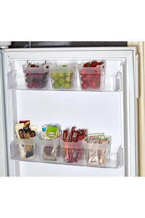 5 Adet Buzdolabı Kapak İçi Raf Organizeri, Banyo Kozmetik Düzenleyici Kap Çok Amaçlı Mini Kutu Seti