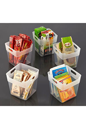 5 Adet Buzdolabı Kapak İçi Raf Organizeri, Banyo Kozmetik Düzenleyici Kap Çok Amaçlı Mini Kutu Seti