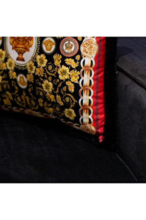 Barok Tarzı Yastık/Kırlent (Kadife Kumaş, Uluslararası Yıkama Ve Solmama Sertifikası)