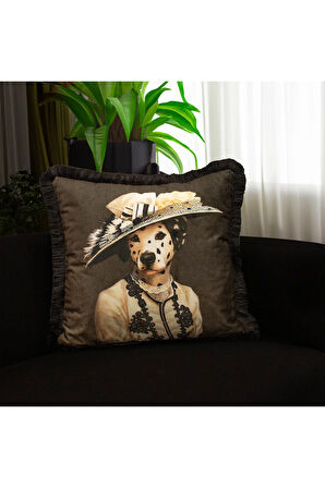 Ms. Dog Kadife Yastık/kırlent (dolgu Boncuk Elyaf Uluslararası Yıkama Ve Solmama Sertifikası)