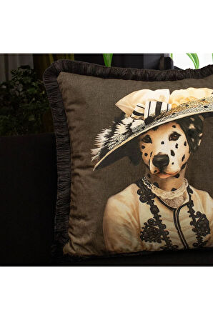 Ms. Dog Kadife Yastık/kırlent (dolgu Boncuk Elyaf Uluslararası Yıkama Ve Solmama Sertifikası)