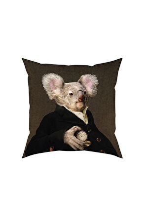 Mr. Koala Kadife Yastık/Kırlent (Dolgu Boncuk Elyaf Uluslararası Yıkama Ve Solmama Sertifikası)