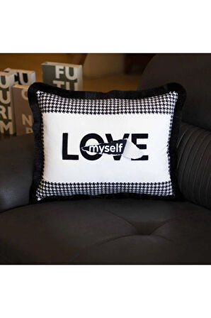 Love Myself Yastık/kırlent (dolgu Boncuk Elyaf, Uluslararası Yıkama Ve Solmama Sertifikası)