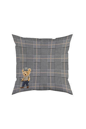 Şık Teddy Yastık/Kırlent (Dolgu Boncuk Elyaf, Ulusl. Yıkama Ve Solmama Sertifikası)