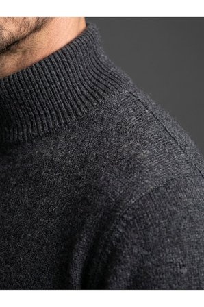 ERKEK YARIM BALIKÇI YAKA TRİKO KAZAK BEL LASTİKLİ ÇELİK ÖRGÜ KLASİK KALIP
