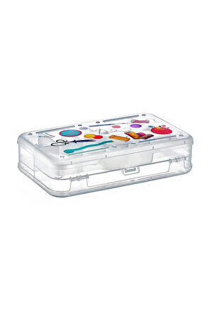 Şeffaf Plastik Bölmeli Çift Taraflı Hobi Dikiş Iğne Kutusu Arduino Balıkçı Malzeme Saklama Organizer