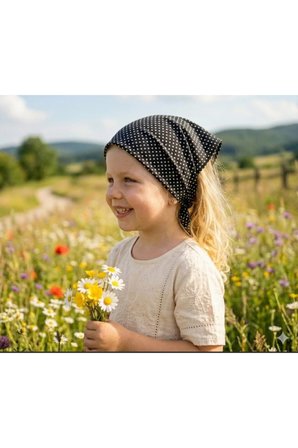 KIZ ÇOCUK BANDANA %100 PAMUK YAKMAZ-TERLETMEZ-KAYMAZ YAZLIK BANDANA FULAR (45*45 CM)