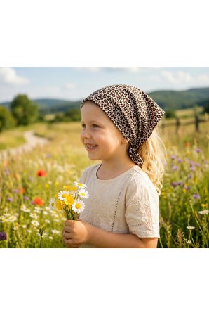 KIZ ÇOCUK BANDANA %100 PAMUK YAKMAZ-TERLETMEZ-KAYMAZ YAZLIK BANDANA FULAR (45*45 CM)