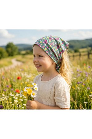 KIZ ÇOCUK BANDANA %100 PAMUK YAKMAZ-TERLETMEZ-KAYMAZ YAZLIK BANDANA FULAR (45*45 CM)