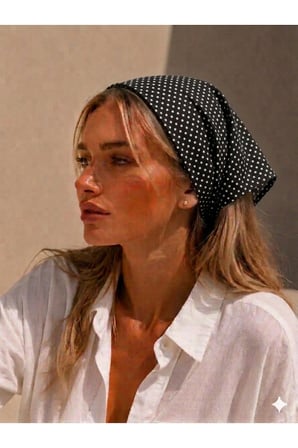 KADIN BANDANA %100 PAMUK YAKMAZ-TERLETMEZ-KAYMAZ YAZLIK BANDANA FULAR