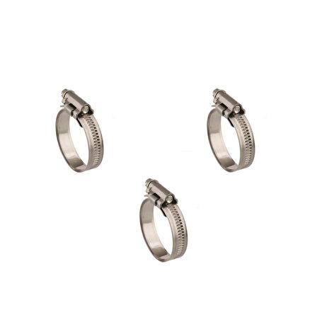 Mikalor 3 Adet W2 Hortum Kelepçesi 8-16 mm 430 Klt. Paslanmaz