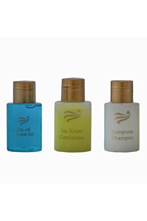 Şampuan Saç Kremi Duş Jeli ve Sabun Otel Tipi 4'lü Paket