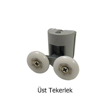 Duşakabin Tekerleği Rulman 4 Lü Set Gri Teker Çapı 22 mm