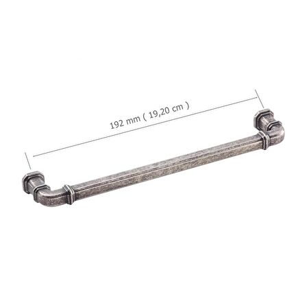 Doğanlar Gusto 192 mm Mobilya Kulp Olifka Antik Gümüş
