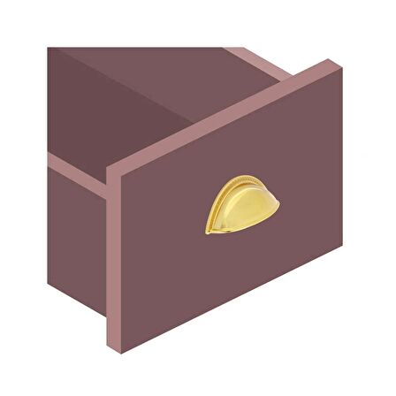 Tas Çanak Mobilya Dolap Kulp Desenli 64 mm Altın