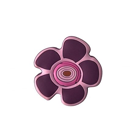 5 Adet Çocuk Odası Mobilya Kulp Dolap Düğme Mor Papatya