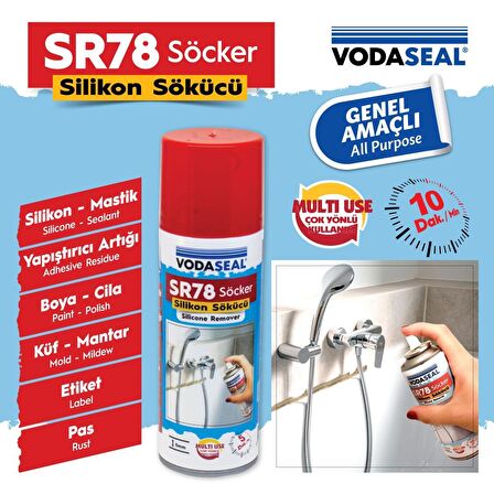 Vodaseal Silikon Etiket Mastik Küf Pas Boya Sökücü Sprey 200 ml