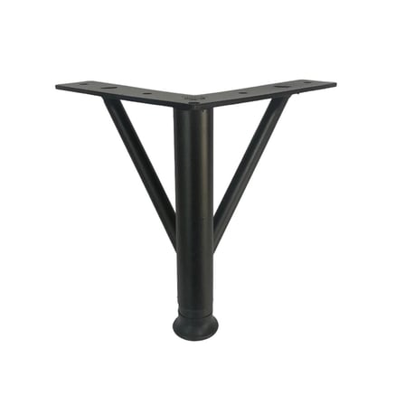Firkete Ayak Metal 25 cm Mat Siyah Mobilya Koltuk Ayağı 