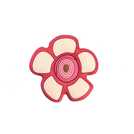 5 Adet Çocuk Odası Mobilya Kulp Dolap Düğme Kırmızı Papatya