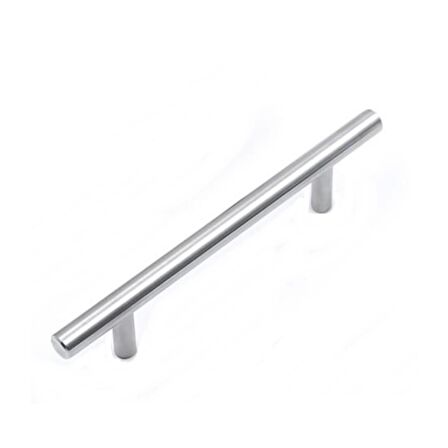 Alüminyum Paslanmaz İnox 128 mm Mobilya Boy Kulp Çap: 12 mm