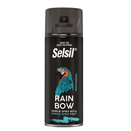 Selsil Rainbow Akrilik Sprey Boya 400 ml Parlak Siyah Ral 9005 