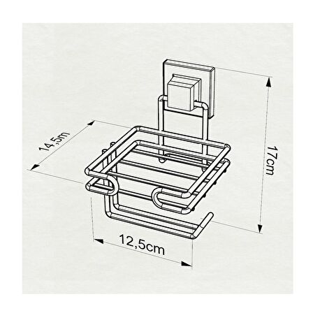 Tekno Tel EF-275 Yapışkanlı Yedekli Tuvalet Wc Kağıtlık Krom