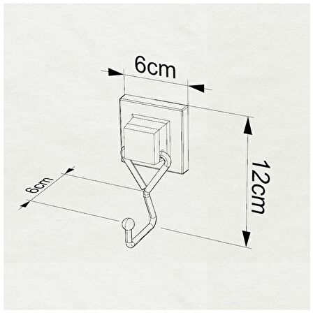 Tekno Tel EF-237 Yapışkanlı Banyo Tekli Askı Bornozluk Siyah