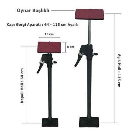 Kapı Mobilya Montaj Gergi Aparatı 64-115 cm Ayarlı 