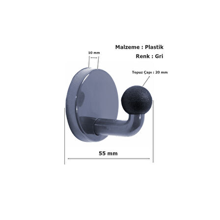 Tempo Islak Hacim Kabin Tekli Plastik Topuzlu Askı