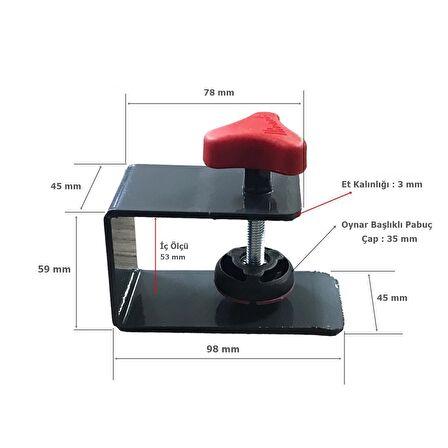 4 Adet Hands Çekmece Yüzü Önü Montaj Aparatı Ayarlı Metal