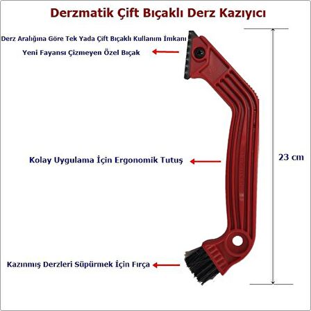 Derzmatik Hazır Derz Dolgu Beyaz + Derz Kazıyıcı Set