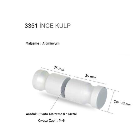 Islak Hacim Kompakt Wc Kabin ve Duşakabin İçin Alüminyum Kulp