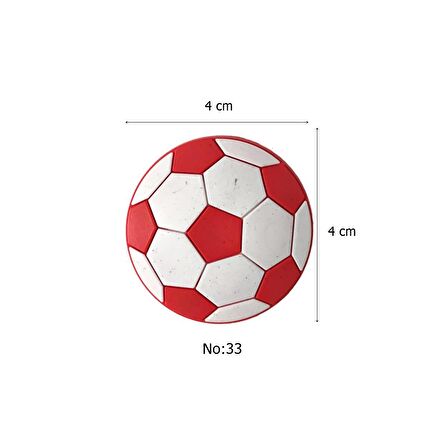 5 Adet Çocuk Odası Mobilya Kulp Dolap Düğme Futbol Topu